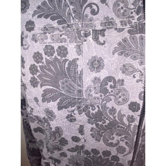 Charter Club Cotton Zip Up Jacket with Floral Print Large - Picture 4 of 4